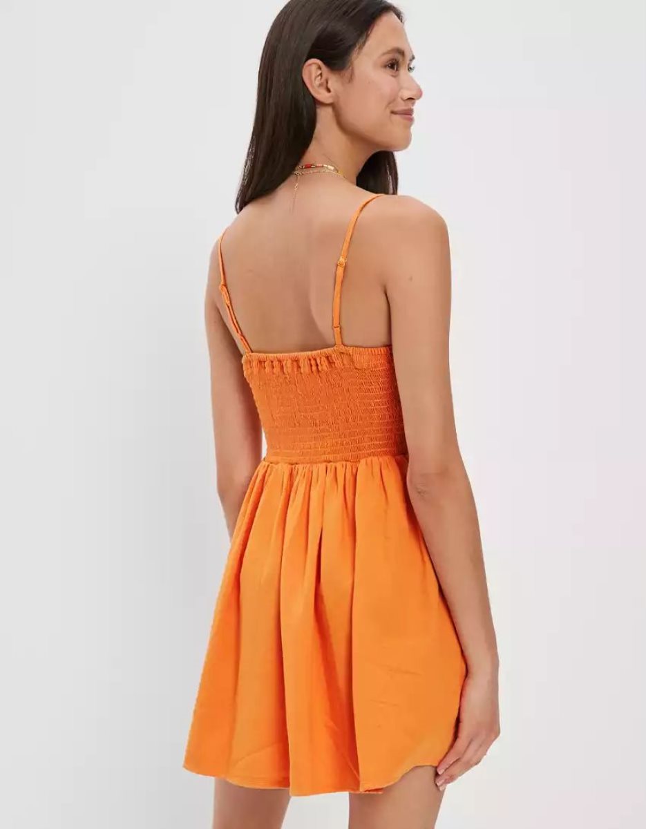 Mini Robe American Eagle AE Corset Cami Orange Femme | YGQ-71827919